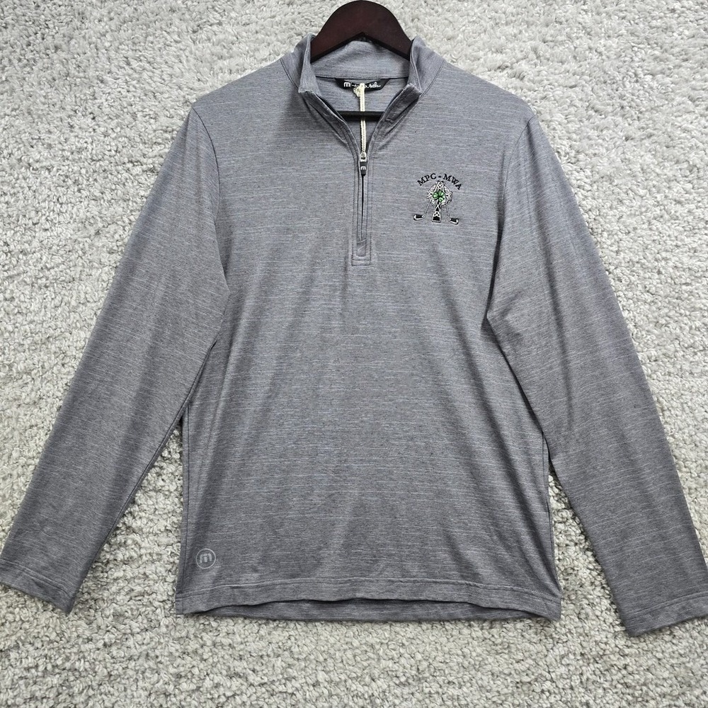 Travis‎ Mathew Havasu 2.0 Mens Small Grey Quarter Zip Golf Pullover Celtic Logo